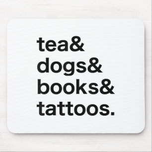 Tea Dogs Books Tattoos _1 Mouse Mat