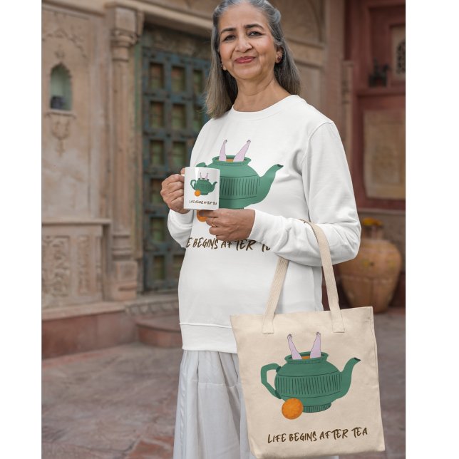 Tea drinker cup of tea brew friend sibling tote bag (Creator Uploaded)