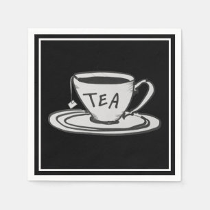 Tea Drinker - Minimalist Teacup, Tea Lover Napkin