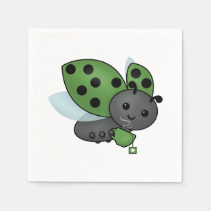 Tea Drinking Ladybug Napkins