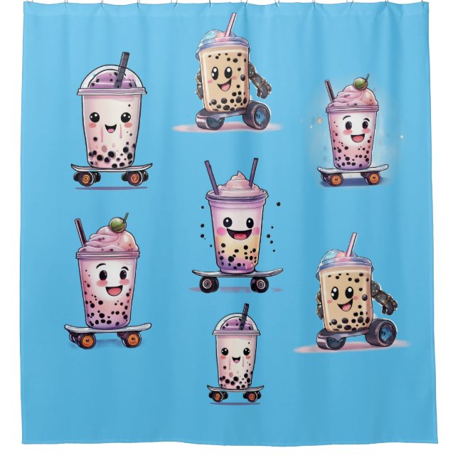 tea drinks shower curtain (Front)