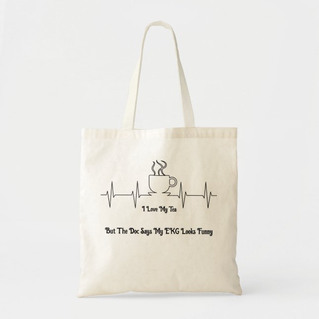 Tea EKG Tote Bag (Front)