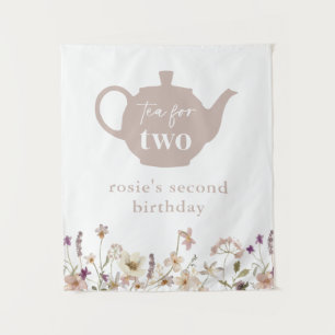 Tea For Two 2nd Birthday Floral Tapestry