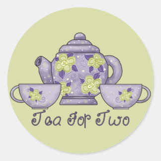 Tea For Two Classic Round Sticker