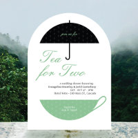 Tea for Two Classic Wedding Tea Shower Invitation