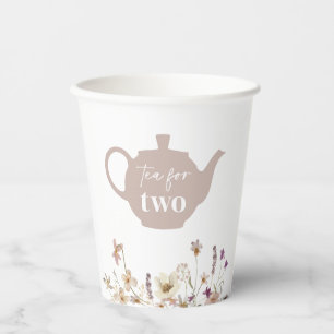 Tea For Two Floral Paper Cups