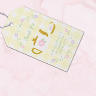Tea for Two Girl 2nd Birthday Gift Tags