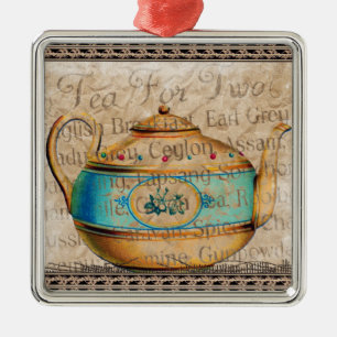 Tea For Two Metal Tree Decoration