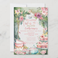 Tea for Two Second Birthday Par-Tea Invitation
