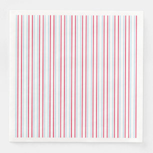  Tea For Two Stripes, Dinner Paper Napkins