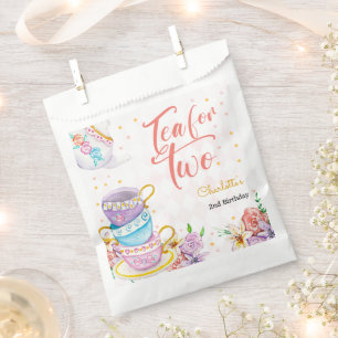 Tea for two, tea birthday favour bags