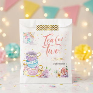 Tea for two, tea birthday favour bags