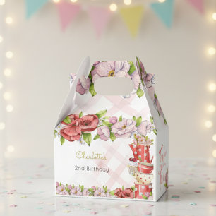 Tea for two, tea flowery birthday favour box