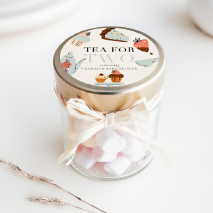 Tea for Two Tea Party Baby Shower Classic Round Sticker