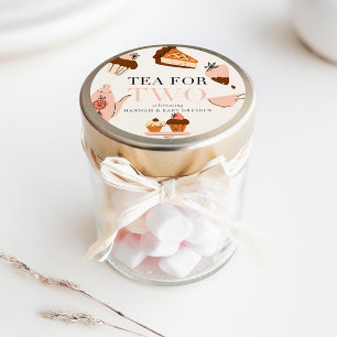 Tea for Two   Tea Party Baby Shower Classic Round Sticker