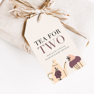 Tea for Two   Tea Party Baby Shower Favour Gift Tags