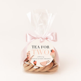 Tea for Two Tea Party Baby Shower Favour Tags