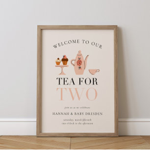 Tea for Two Tea Party Baby Shower Poster
