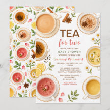 Tea for Two Watercolor Baby Shower