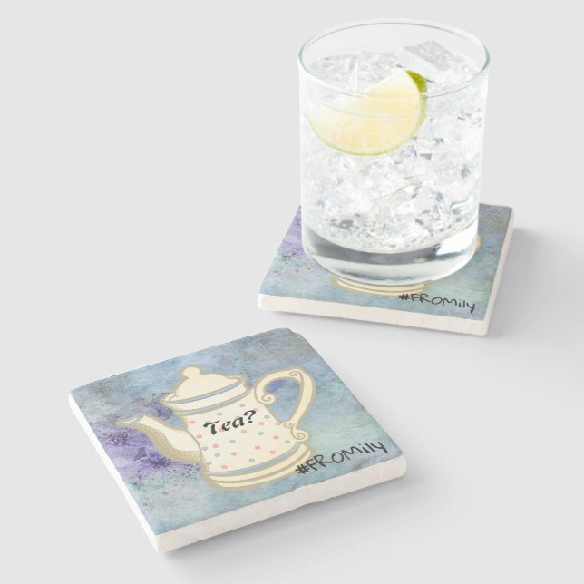 Tea? #FROMily From Fandom Liu Diner Design Stone Coaster (Side)