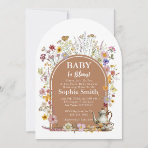 Tea Garden Baby In Bloom Baby Shower Invitation