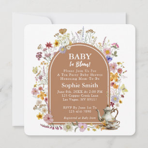 Tea Garden Baby In Bloom Baby Shower Invitation