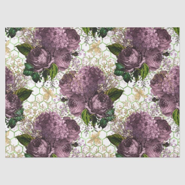 Tea Garden Bee Series Design 43 Tissue Paper (Front)