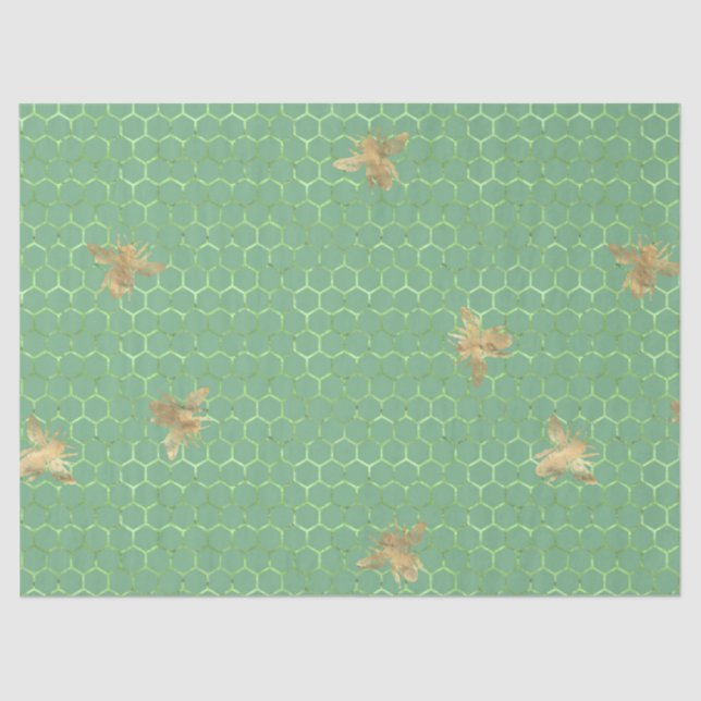 Tea Garden Bee Series Design 6 Tissue Paper (Front)