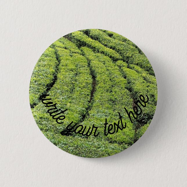 Tea gardens of Munnar on  6 Cm Round Badge (Front)
