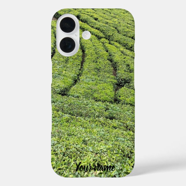 Tea gardens of Munnar on Apple Iphone 16 Case (Back)