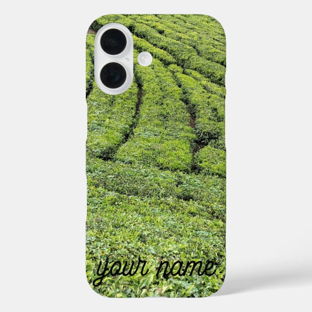 Tea gardens of Munnar on Apple Iphone 16 Case (Back)