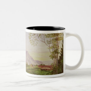 Tea Gathering in Mr Hoelle's plantation at Two-Tone Coffee Mug
