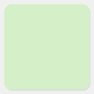 Tea Green D0F0C0 Colour, With Option to Add Image Square Sticker
