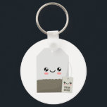 Tea Hee Key Ring<br><div class="desc">A cute image of a teabag with little friend label for tea lovers.</div>