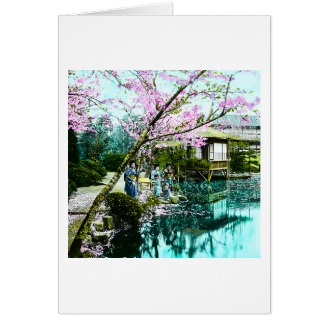 Tea House Geisha in Fugetsu Gardens of Old Japan (Front)