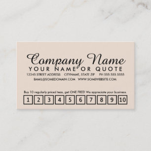 tea house loyalty program card