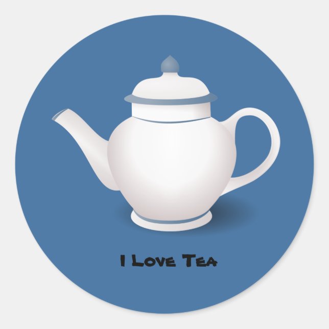 Tea: I Love Tea sticker (Front)
