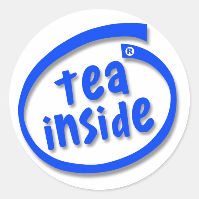 Tea Inside Classic Round Sticker (Front)