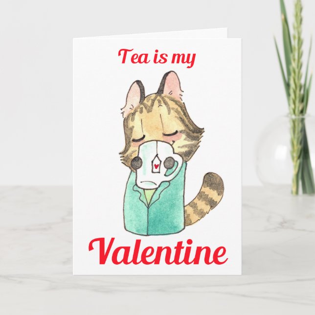 Tea Is My Valentine Holiday Card (Front)