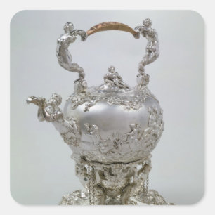 Tea kettle and stand by C.Kandler, London, 1730 Square Sticker