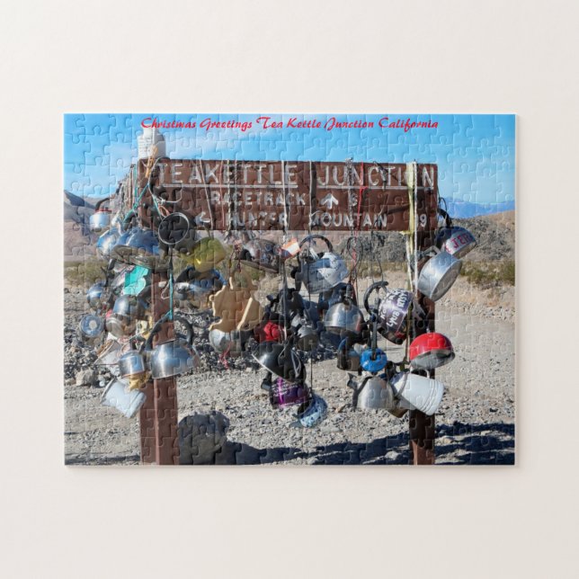 Tea Kettle Junction California. Christmas Greeting Jigsaw Puzzle (Horizontal)