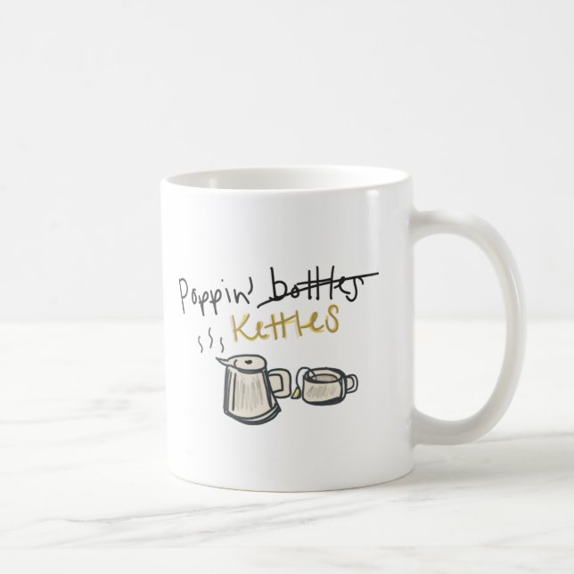 Tea Kettle Lover, Illustration Mug Gifts for Tea  (Right)