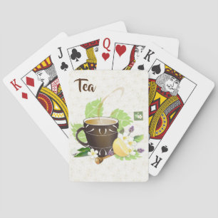 Tea Lemon Honey Botanical Floral Garden Playing Cards