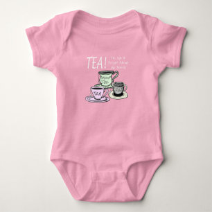 Tea Lover Positivity Quote - Sit Sip Forget Baby Bodysuit