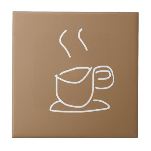 Tea Lovers Coffee Lovers modern simple Tile