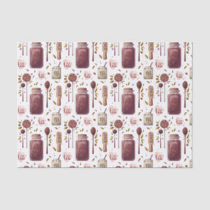 Tea Lovers' Collage - Tea Jars and Herbs  Tissue Paper