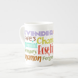 Tea Lovers Natural Herbs & Spices Bone China Mug