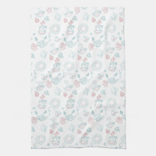 Tea Lovers Time Doodles Tea Towel