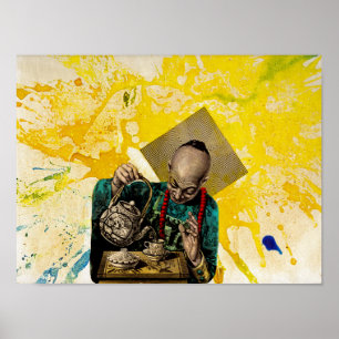 Tea Man by Michael Moffa Poster