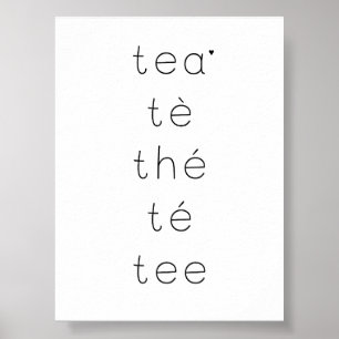 Tea - minimalistic typography poster